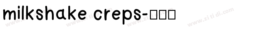 milkshake creps字体转换